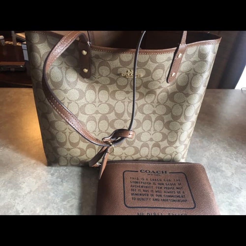 Authentic Reversible Large Coach City Bag